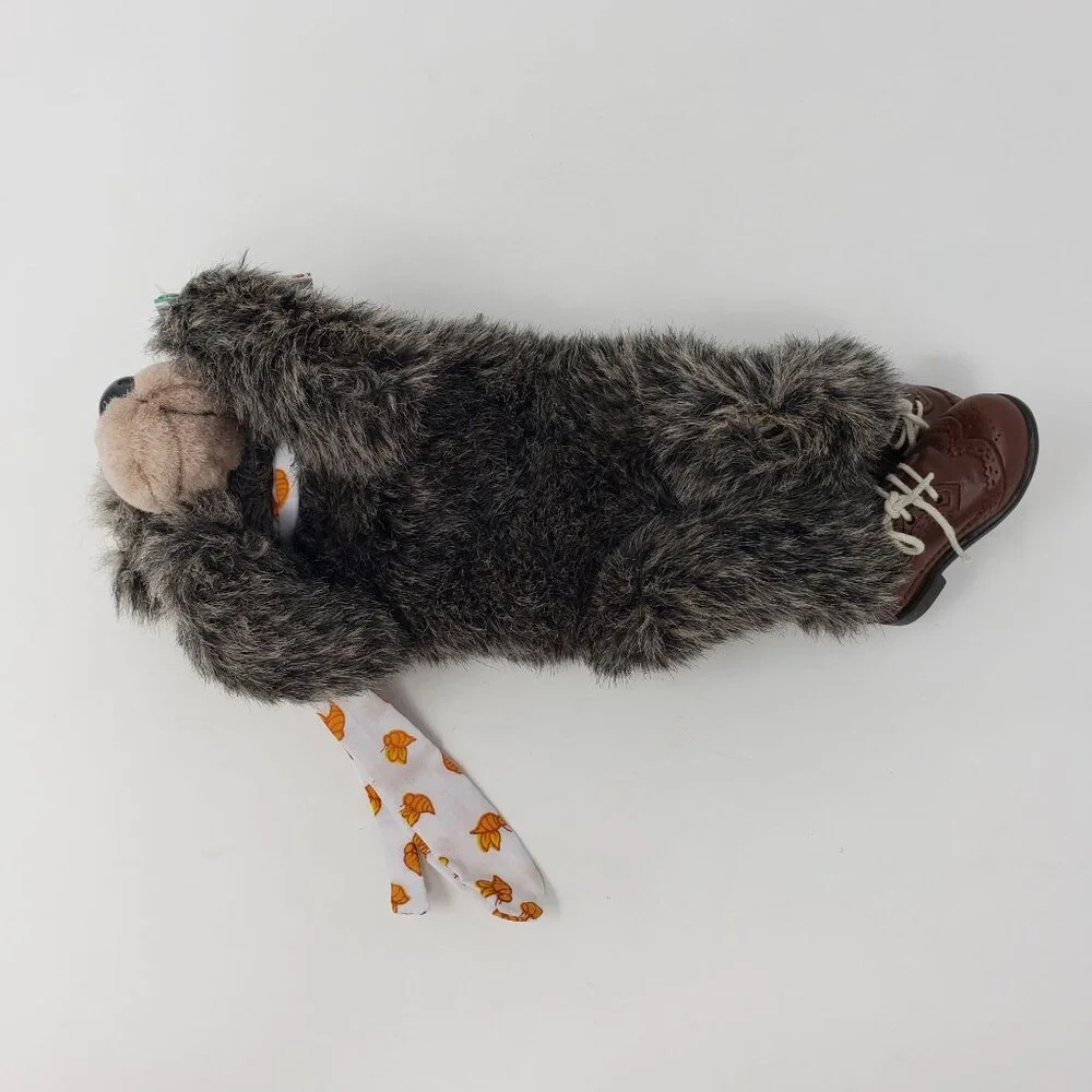 Tops & Bottoms Crocodile Creek Grizzly Bear Plush Stuffed Gray Brown with Shoes